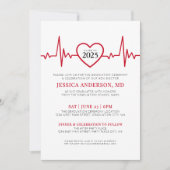 Eleganter Arzt-Abschluss für Krankenpflege Einladung (Vorderseite)