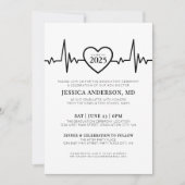 Eleganter Arzt Medical Nursing School Abschluss Einladung (Vorderseite)