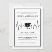 Eleganter Arzt Medical Nursing School Abschluss Einladung (Vorderseite)