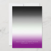 Eleganter asexueller Hochzeitstag Einladung (Rückseite)