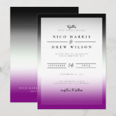 Eleganter asexueller Hochzeitstag Einladung (Vorne/Hinten)