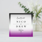 Eleganter asexueller Hochzeitstag Save The Date (Stehend Vorderseite)