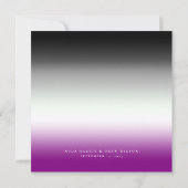 Eleganter asexueller Hochzeitstag Save The Date (Rückseite)