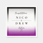 Eleganter asexueller Hochzeitstag Serviette (Vorderseite)