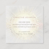 eleganter Ästhetiker Quadratische Visitenkarte (Rückseite)