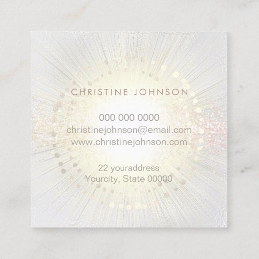 eleganter Ästhetiker Quadratische Visitenkarte (Rückseite)