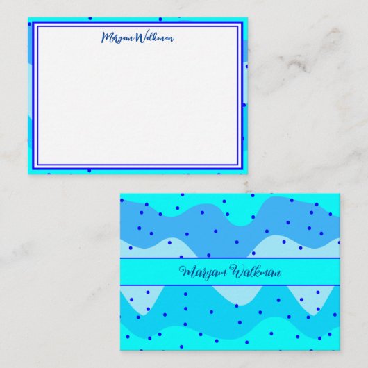 Eleganter ästhetischer farbenfroher Name Mitteilungskarte (Vorne/Hinten)