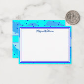 Eleganter ästhetischer farbenfroher Name Mitteilungskarte (Vorderseite/Rückseite Beispiel)