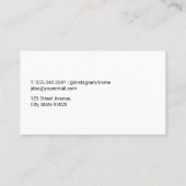 Eleganter Ausdruck (gold metallic) Visitenkarte (Rückseite)