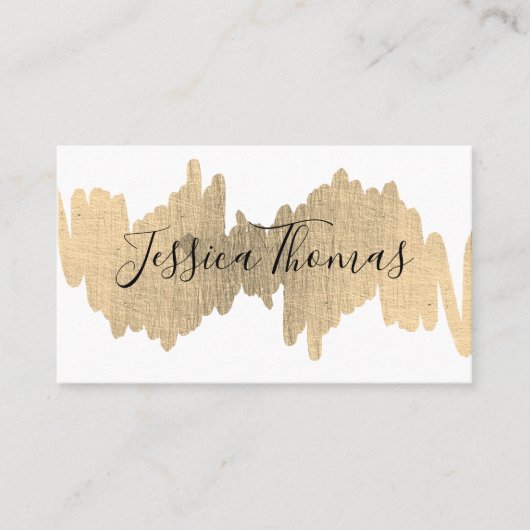 Eleganter Ausdruck (gold metallic) Visitenkarte (Vorderseite)