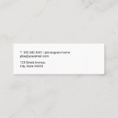 Eleganter Ausdruck Mini Visitenkarte (Rückseite)