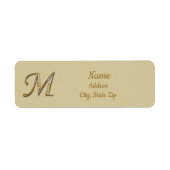 Eleganter, ausgefeilter Goldbrief M Monogram (Vorne)