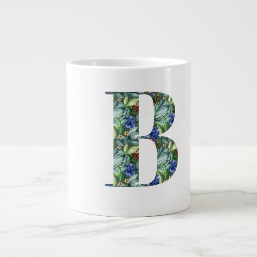 Eleganter B Alphabet Design Cup Jumbo-Tasse (Vorderseite)