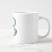 Eleganter B Alphabet Design Cup Jumbo-Tasse (Rechts)