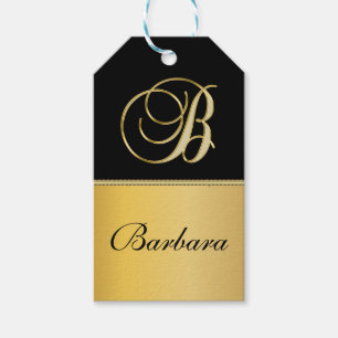 Eleganter "B" Monogramm Personalisierter Name Schw Geschenkanhänger
