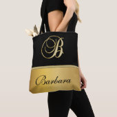 Eleganter "B" Monogramm Personalisierter Name Schw Tasche (Von Nahem)