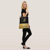 Eleganter "B" Monogramm Personalisierter Name Schw Tasche (Am Model)