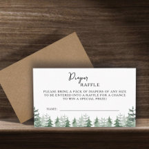 Eleganter Baby Dusche Wasserfarben Pine-Tree Winte