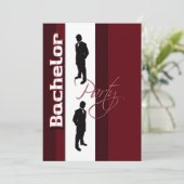 Eleganter "Bachelor-Party" - offizieller Tag Einladung (Stehend Vorderseite)