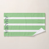 Eleganter Bachelorette Monogram Sage Green Summer Badhandtuch Set (Handtuch)