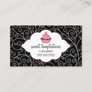 Eleganter Bäckerei-kleiner Kuchen Visitenkarte