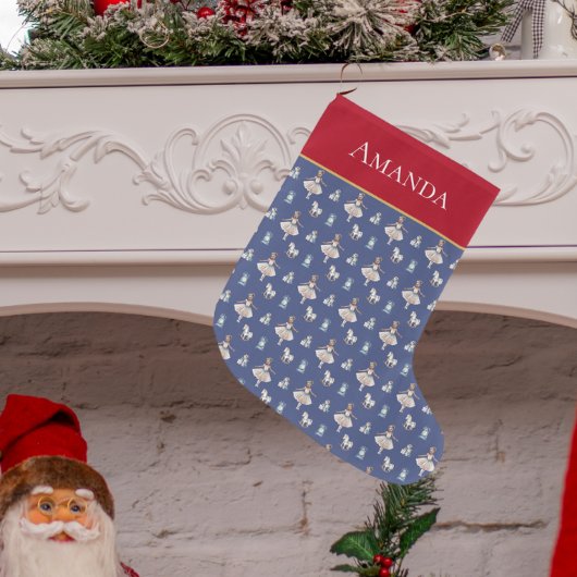 Eleganter Ballerina Muster Niedlicher Weihnachtsfe Großer Weihnachtsstrumpf