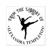 Eleganter Balletttänzer auf Pointe #2 Library Book Permastempel (Design)