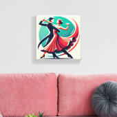 Eleganter Ballroom Dance - Stilvolles Art Poster Leinwanddruck (Insitu (Wohnzimmer))