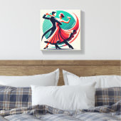 Eleganter Ballroom Dance - Stilvolles Art Poster Leinwanddruck (Insitu (Schlafzimmer))