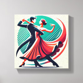 Eleganter Ballroom Dance - Stilvolles Art Poster Leinwanddruck