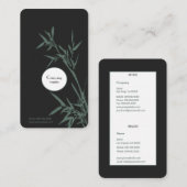 Eleganter Bambus Visitenkarte (Vorne/Hinten)