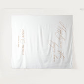 Eleganter Banner für Minimalistische Hochzeiten Wandteppich (Vorderseite (Horizontal))