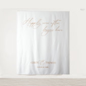 Eleganter Banner für Minimalistische Hochzeiten Wandteppich (Vorderseite)