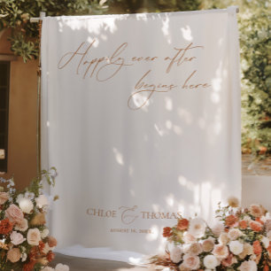 Eleganter Banner für Minimalistische Hochzeiten Wandteppich
