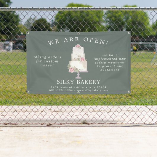 Eleganter Banner im Drei-Stufen-Cake-Store (Insitu)