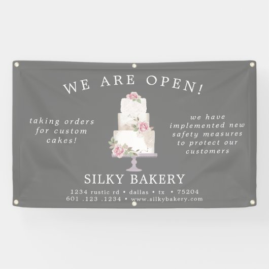 Eleganter Banner im Drei-Stufen-Cake-Store (Horizontal)