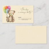 Eleganter Bär - Wie groß ist das Bauchspiel der Ma Begleitkarte (Vorne/Hinten)