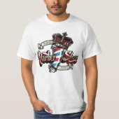 Eleganter Barberpol und Crown Personalize T - Shir T-Shirt (Vorderseite)