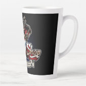 Eleganter Barberstab und Kronen personalisieren Milchtasse (Rechts)