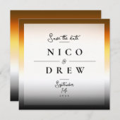 Eleganter Bärenpride Hochzeit Save The Date (Vorne/Hinten)