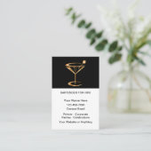 Eleganter Barkeeper zur Miete  Visitenkarte (Stehend Vorderseite)