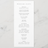 Eleganter Barn Black and White Rustic Wedding Programm (Rückseite)