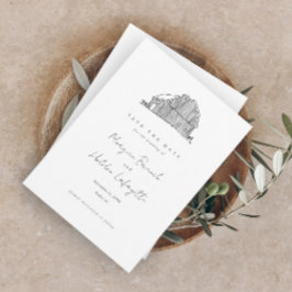 Eleganter Barn Black and White Rustic Wedding Save The Date