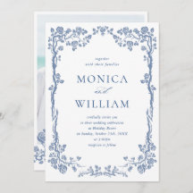 Eleganter Barock Blue French Garden Hochzeit der B