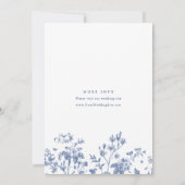 Eleganter Barock Blue French Garden Hochzeit der B Einladung (Rückseite)