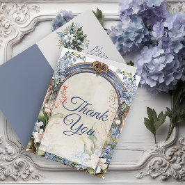 Eleganter Barockblumenbogen Vielen Dank Dankeskarte
