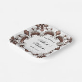 Eleganter barocker Hochzeitsrahmen Pappteller (Gewinkelt)