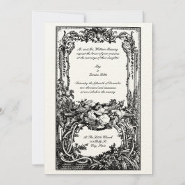 Eleganter barocker Rokoko Birds Hochzeiten Einladu Einladung