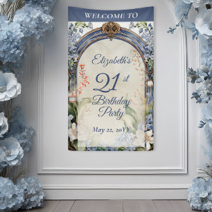 Eleganter Barockgarten 21. Geburtstag Party Banner
