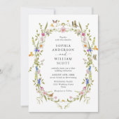 Eleganter Barockgarten Hochzeit der Blumen Einladung (Vorderseite)